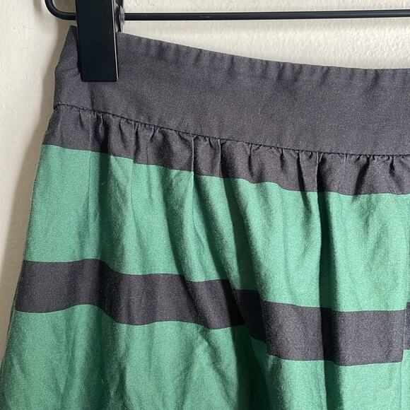 STAUD Sea Tiered Striped Stretch cotton Midi Skirt Multi Formentera Stripe - Picture 8 of 16